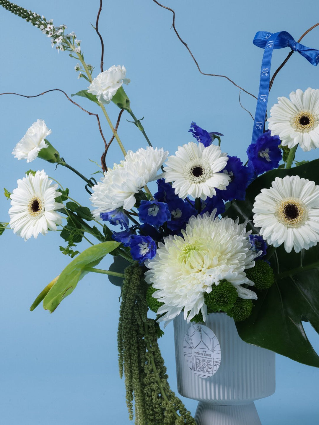Azure Breeze Vase - Twenty Three Flowers & Chocolate