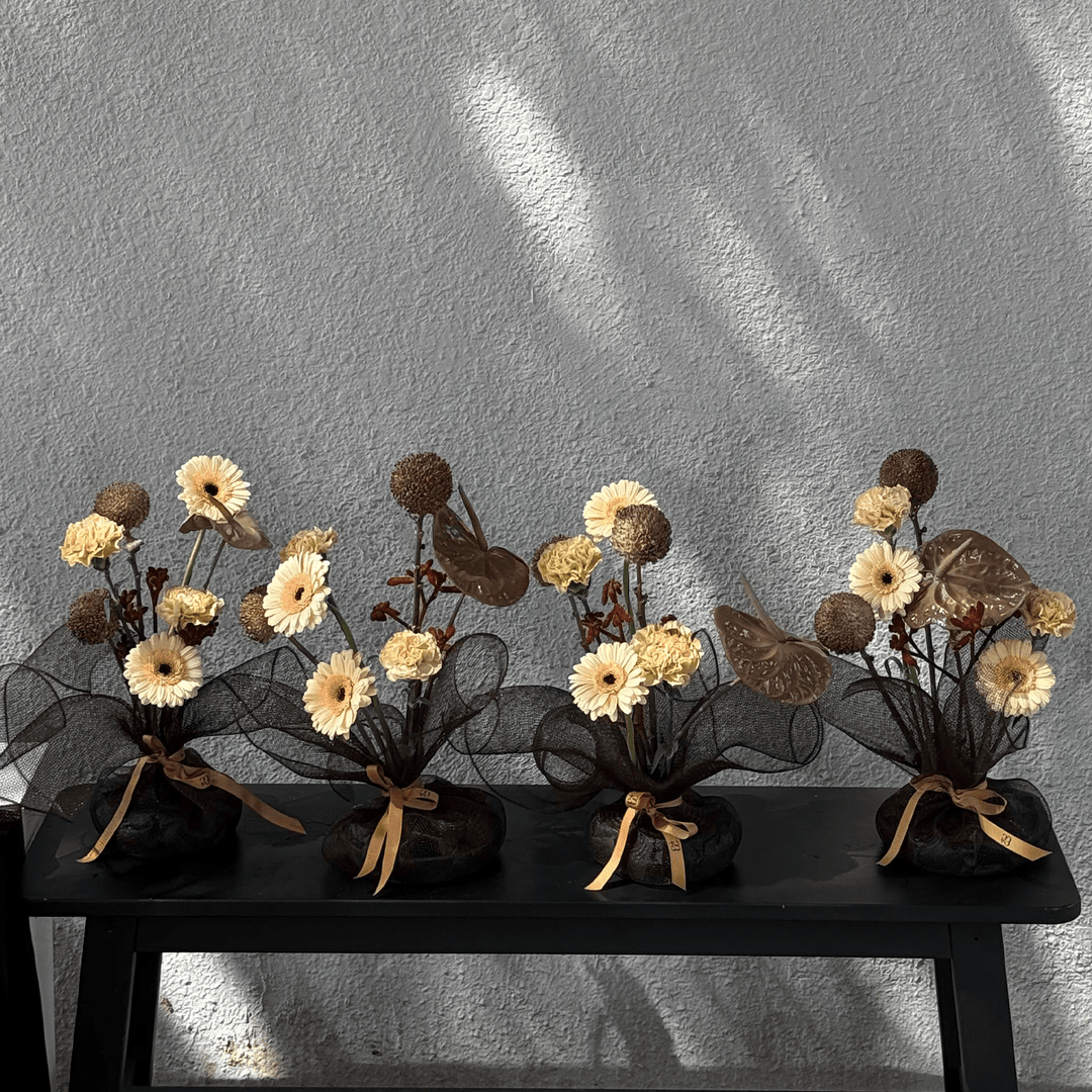 Brown Centerpieces Package (6 pieces) - Twenty Three Flowers & Chocolate