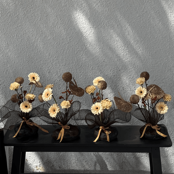 Brown Centerpieces Package (6 pieces) - Twenty Three Flowers & Chocolate