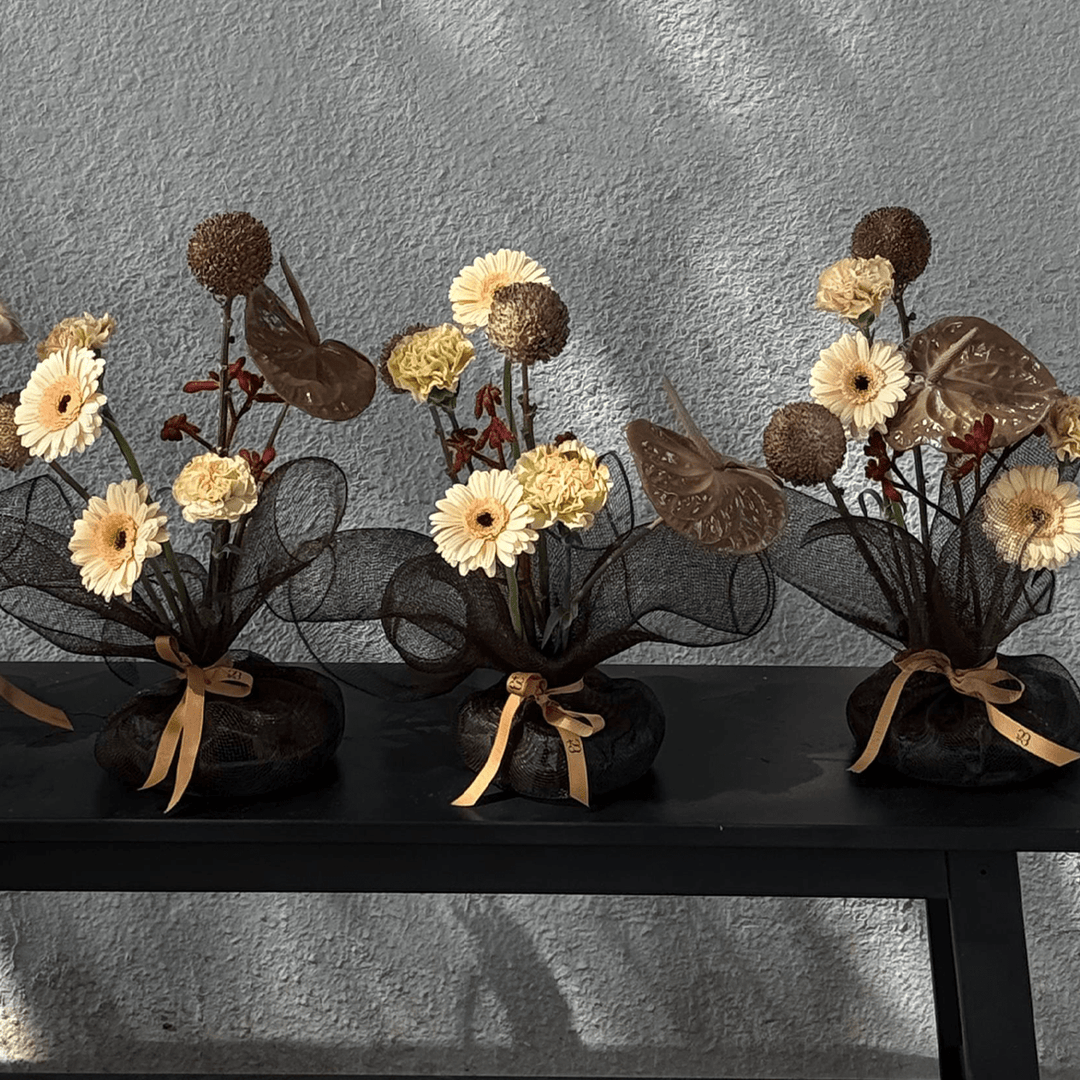 Brown Centerpieces Package (6 pieces) - Twenty Three Flowers & Chocolate