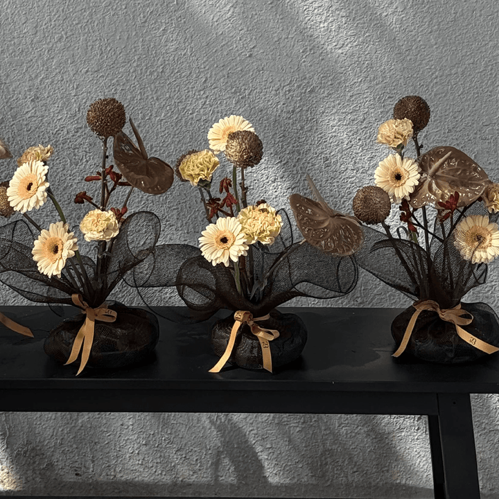 Brown Centerpieces Package (6 pieces) - Twenty Three Flowers & Chocolate