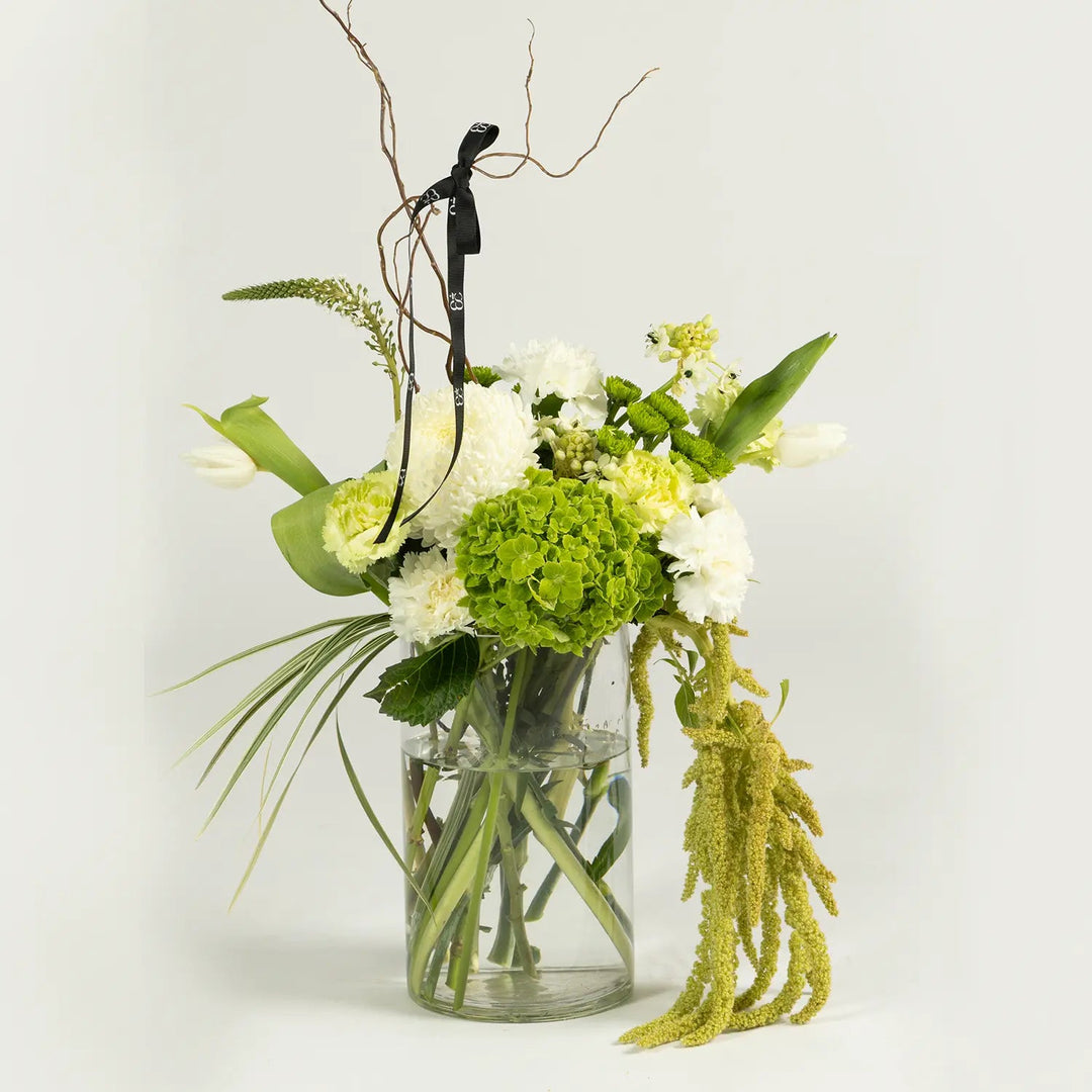GREEN VASE WITH EID STICK - Twenty Three Flowers & Chocolate