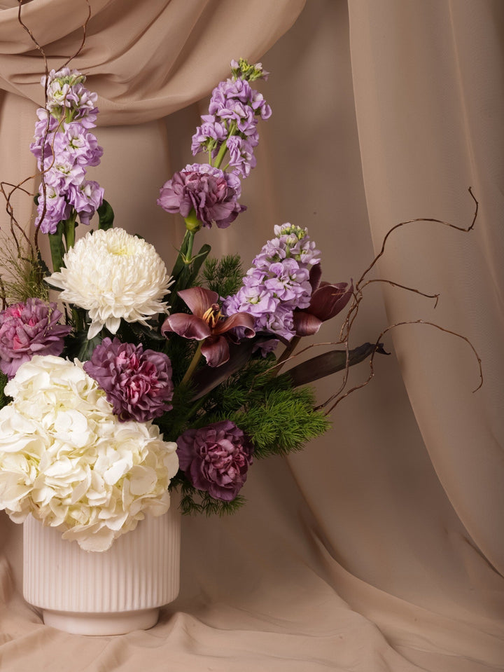 Lilac Mood Vase - Twenty Three Flowers & Chocolate