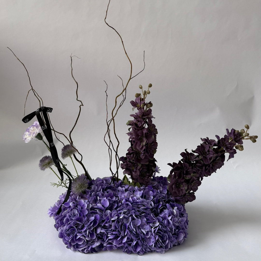 Purple Centerpiece - Twenty Three Flowers & Chocolate