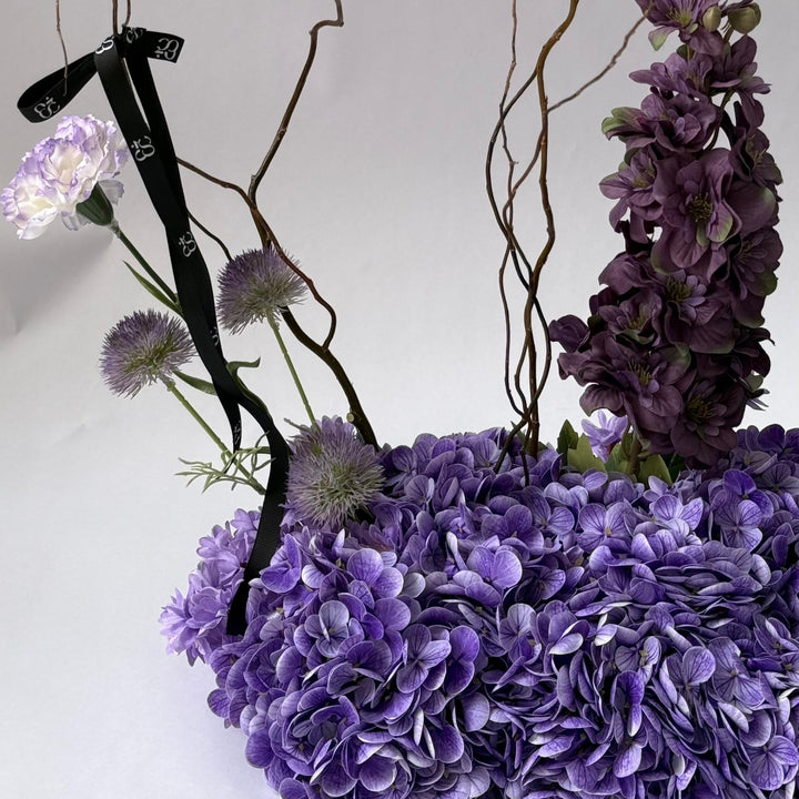 Purple Centerpiece - Twenty Three Flowers & Chocolate