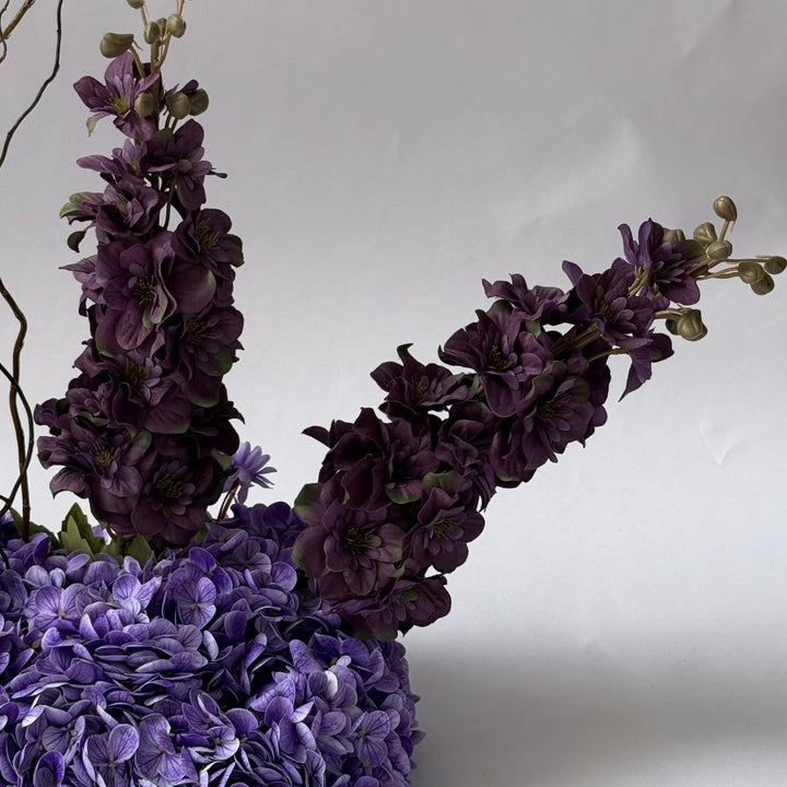 Purple Centerpiece - Twenty Three Flowers & Chocolate