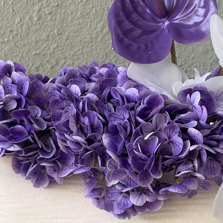 Purple White Vase - Twenty Three Flowers & Chocolate