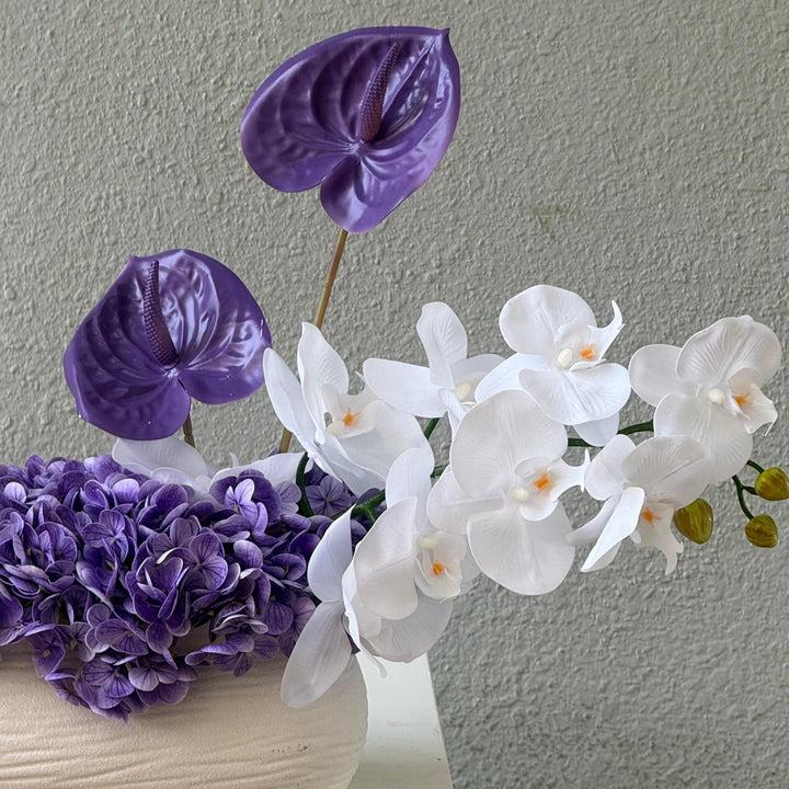 Purple White Vase - Twenty Three Flowers & Chocolate