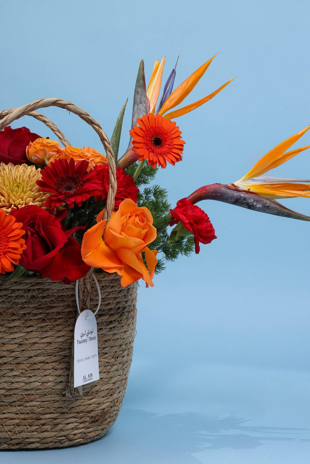 Tropical Ember Basket - Twenty Three Flowers & Chocolate