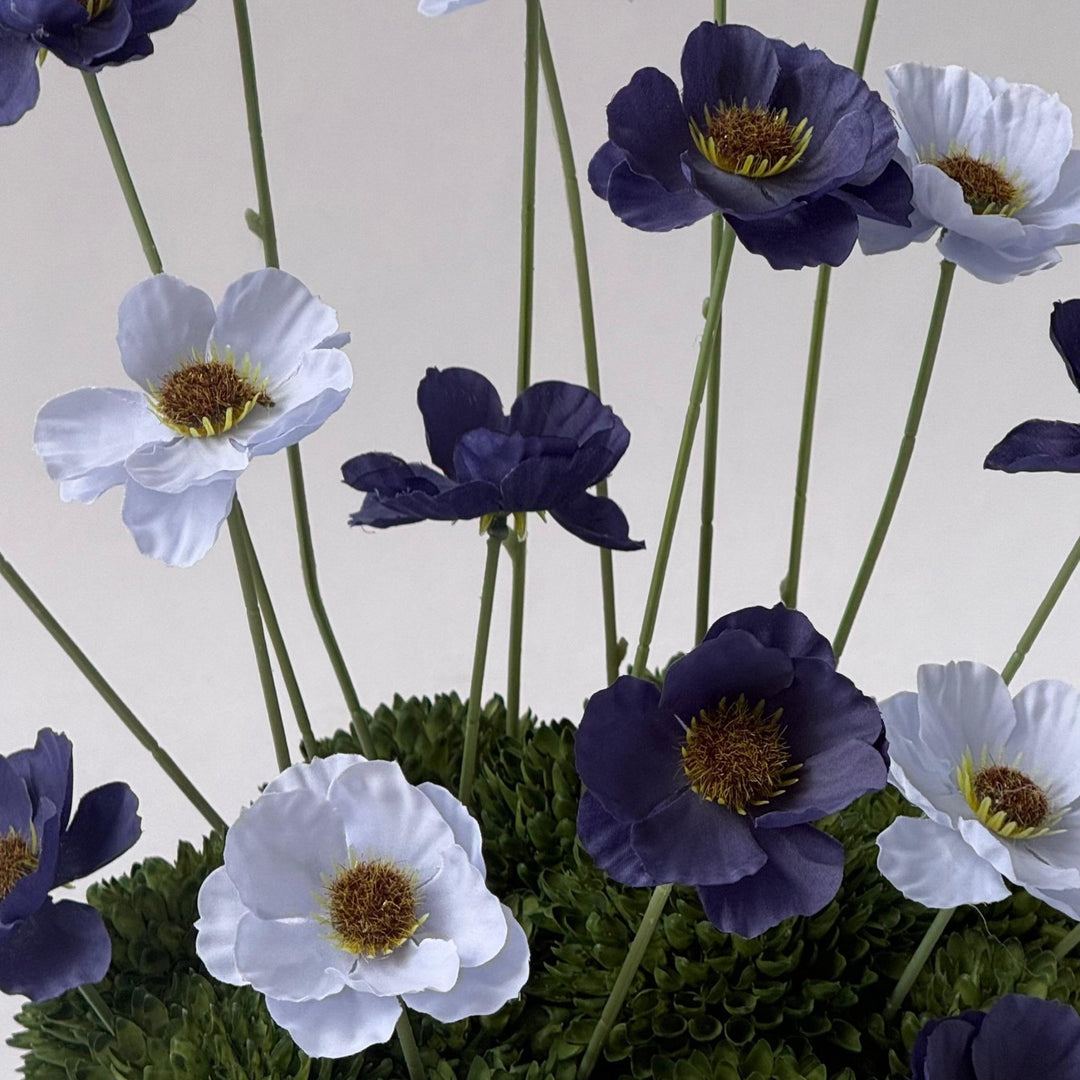 White & Purple Vase - Twenty Three Flowers & Chocolate